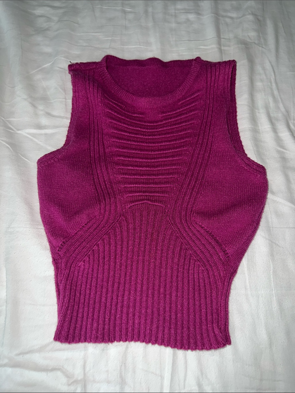 Women’s Sleeveless Knit Tank Top - Magenta